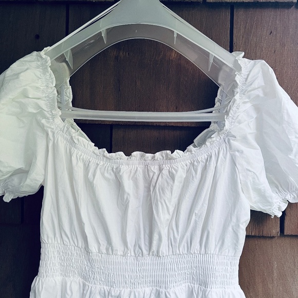 Revolve ASTR Sweetheart Neck Tiered Ruffle Cotton Midi Dress - Picture 15 of 17